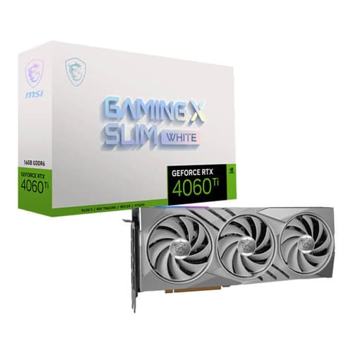 MSI RTX 4060 Ti Gaming X Slim White 16GB Graphics Card
